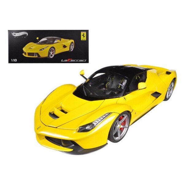 Hot Wheels Ferrari Laferrari F70 Hybrid Elite Edition Yellow 1-18 Diecast Car Model BCT81 - main